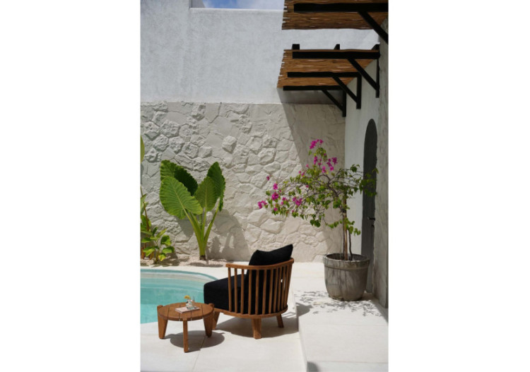 Fauteuil Malawi - Noir Naturel en Teck Recyclé - JASE001NBlack - Bazar Bizar 2