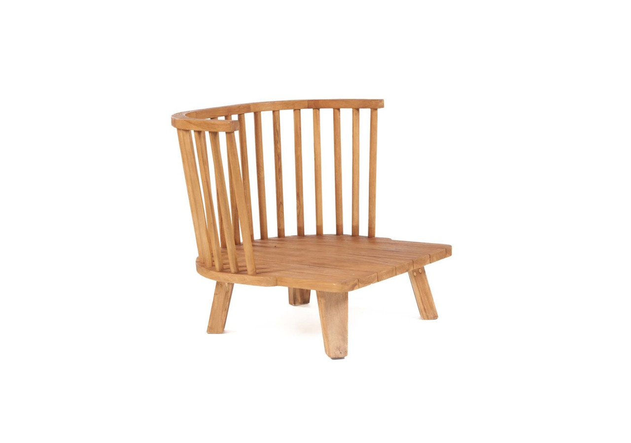 Fauteuil Malawi - Noir Naturel en Teck Recyclé - JASE001NBlack - Bazar Bizar