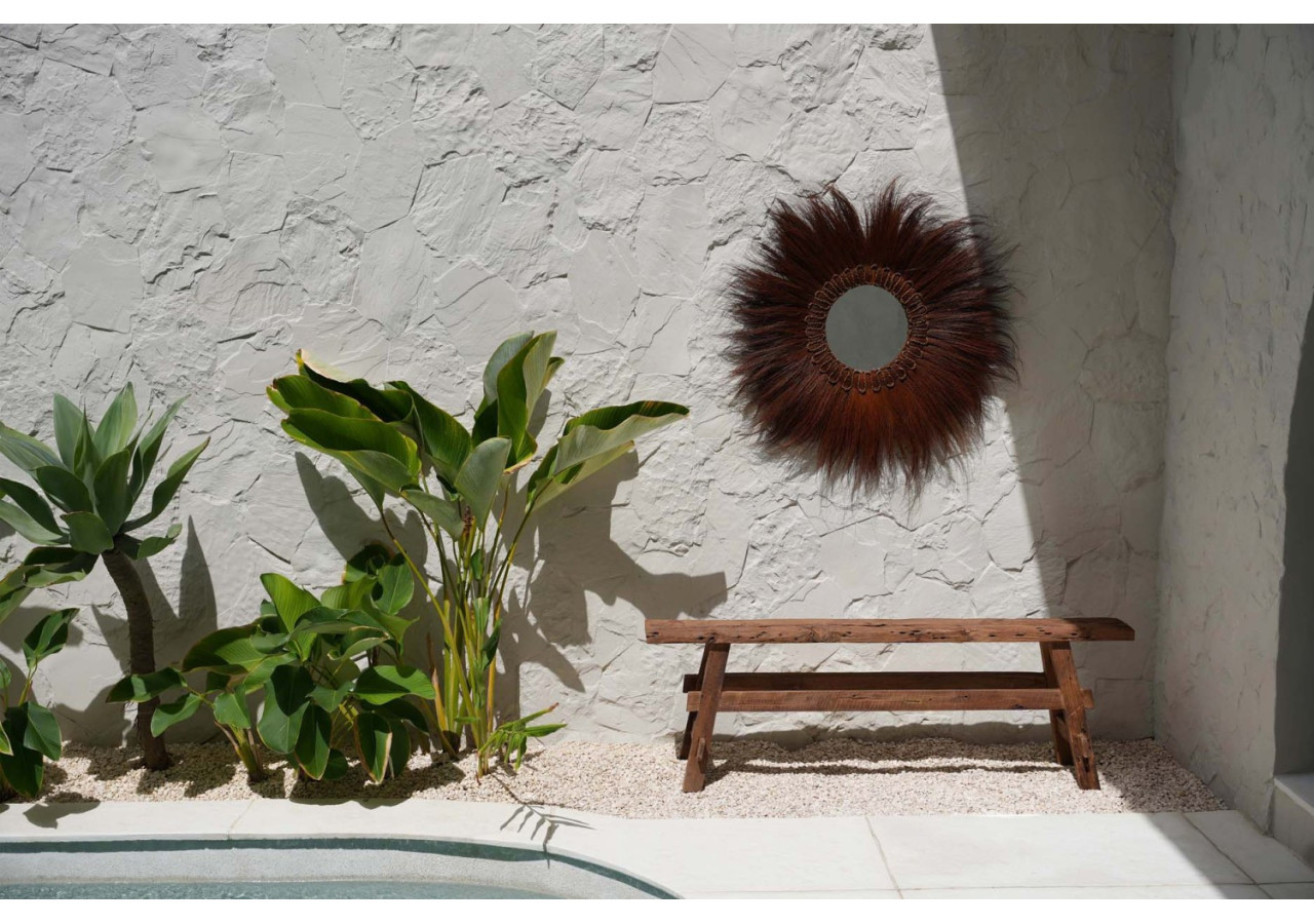 Banc Rustique Beauteous - Élégance Naturelle en Teck - JACI032N - Bazar Bizar