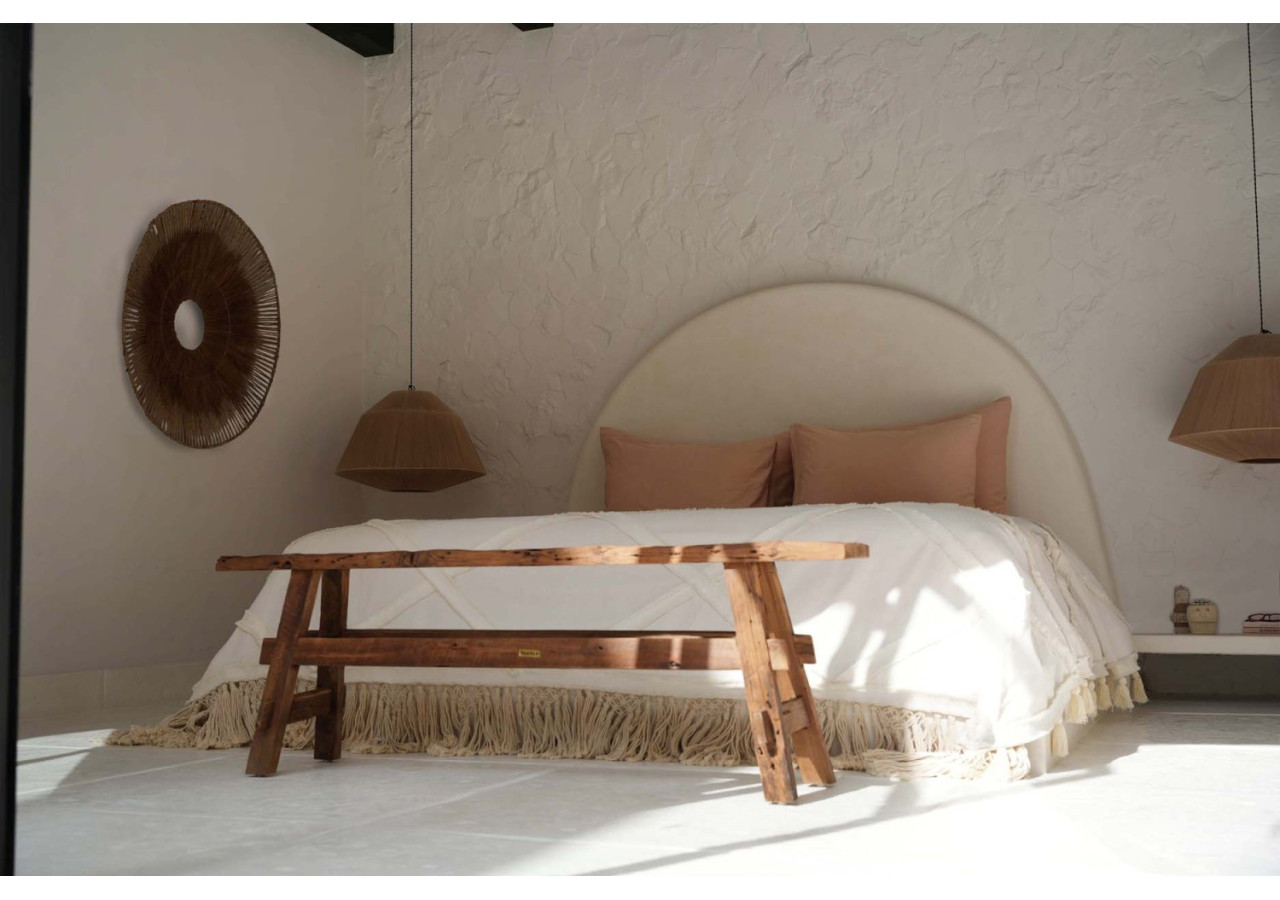 Banc Rustique Beauteous - Élégance Naturelle en Teck - JACI032N - Bazar Bizar