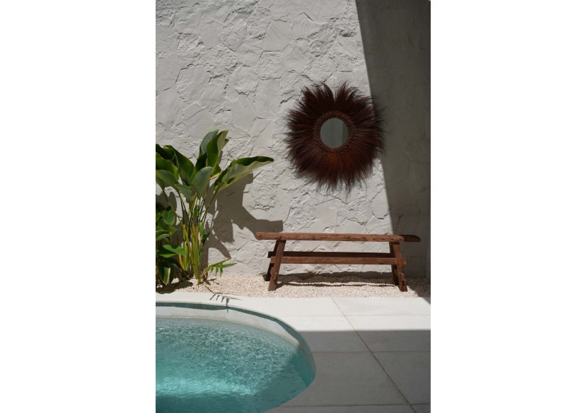 Banc Rustique Beauteous - Élégance Naturelle en Teck - JACI032N - Bazar Bizar