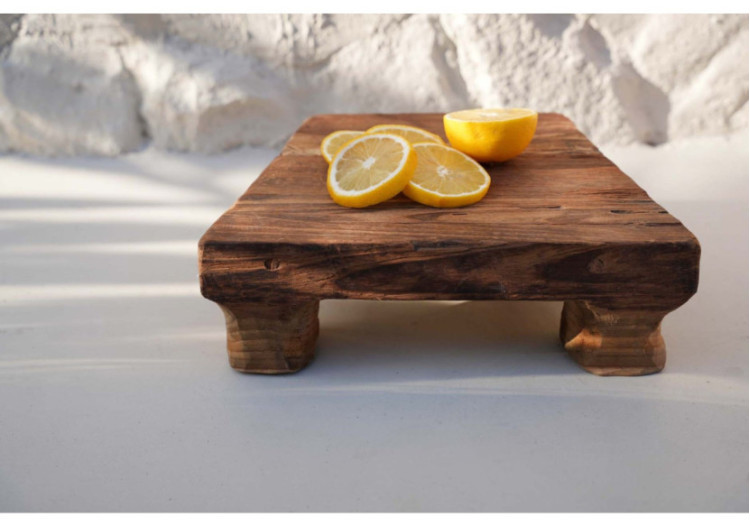 Plateau Yummy - Bois de teck naturel - Élégance et praticité - JACI030N - Bazar Bizar