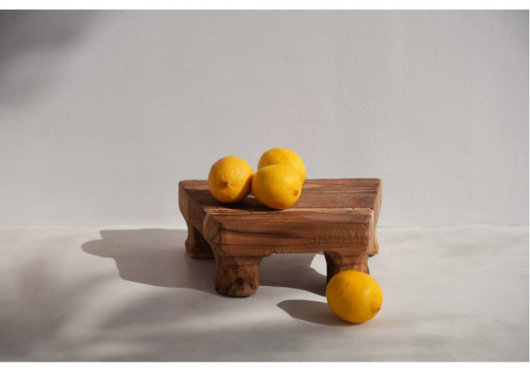 Plateau Yummy - Bois de teck naturel - Élégance et praticité - JACI030N - Bazar Bizar 2