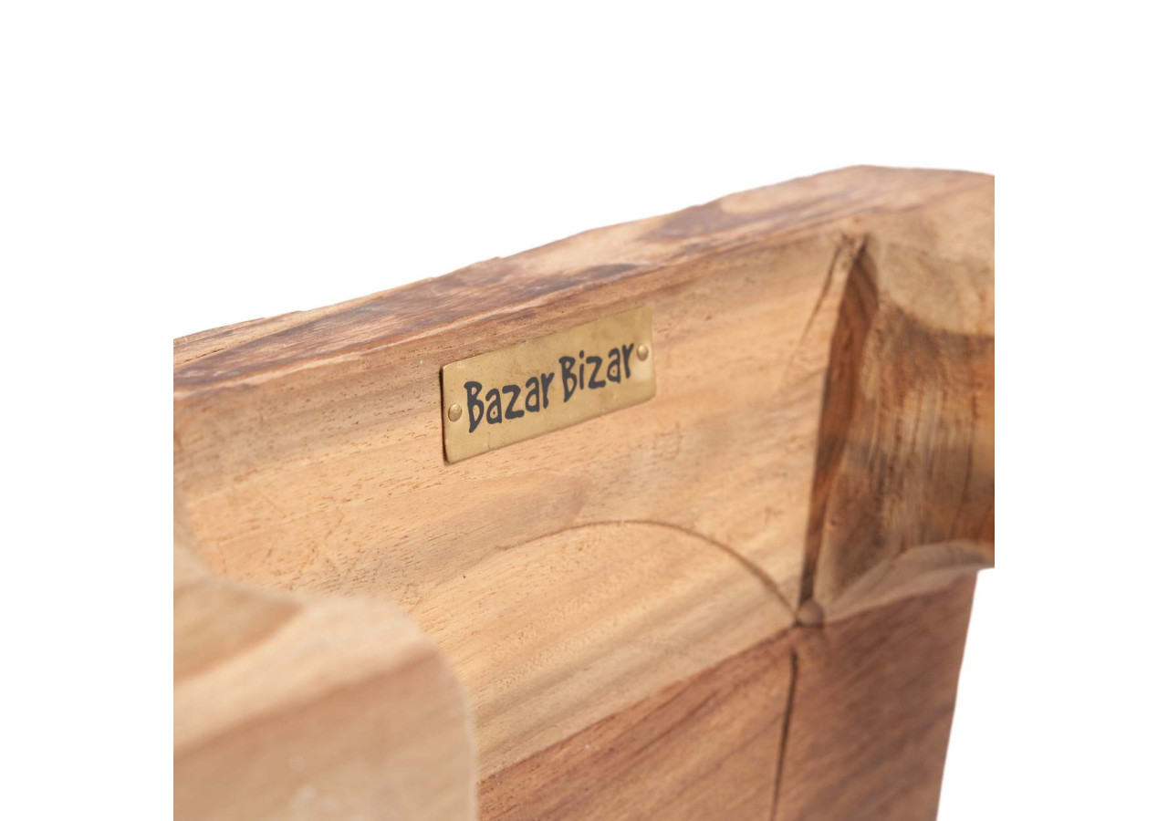 Plateau Yummy - Bois de teck naturel - Élégance et praticité - JACI030N - Bazar Bizar