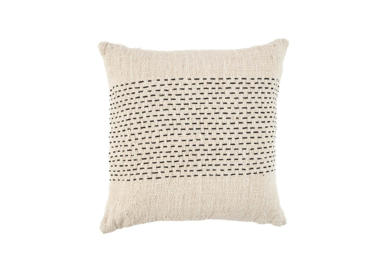 Housse de Coussin The Misty - Chic Naturel Noir - BARI002NB-50X50 - Bazar Bizar