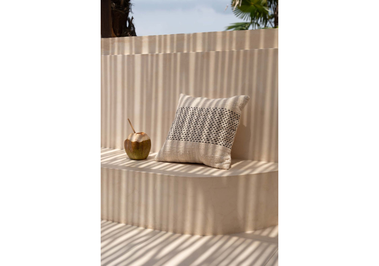 Housse de Coussin The Misty - Chic Naturel Noir - BARI002NB-50X50 - Bazar Bizar