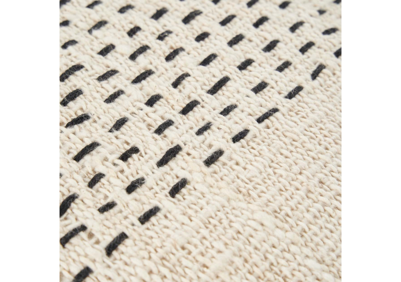 Housse de Coussin The Misty - Chic Naturel Noir - BARI002NB-50X50 - Bazar Bizar