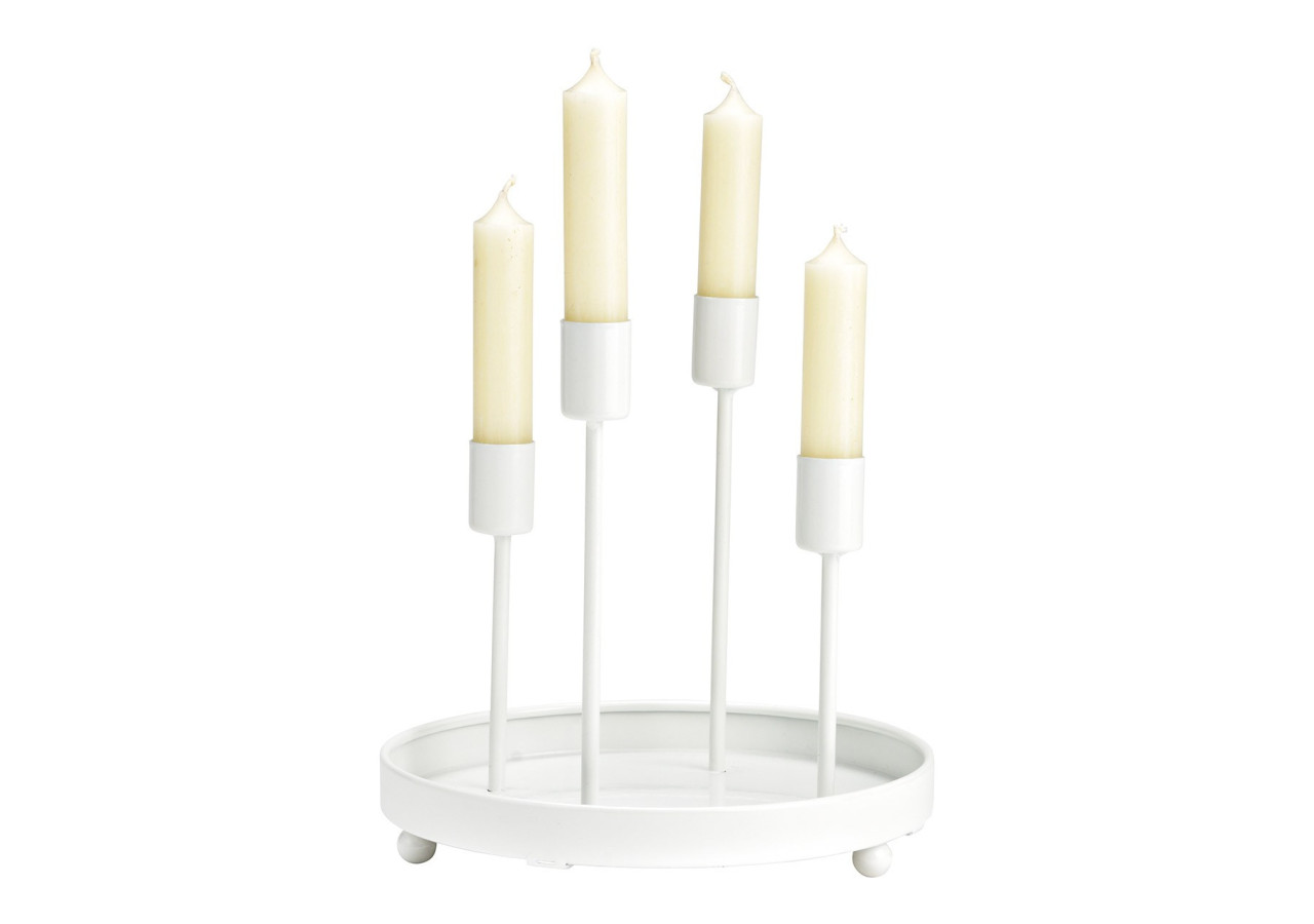 Couronne de l'Avent en Métal - Support pour 4 Bougies 20x20x20cm - 10041216 - WURM