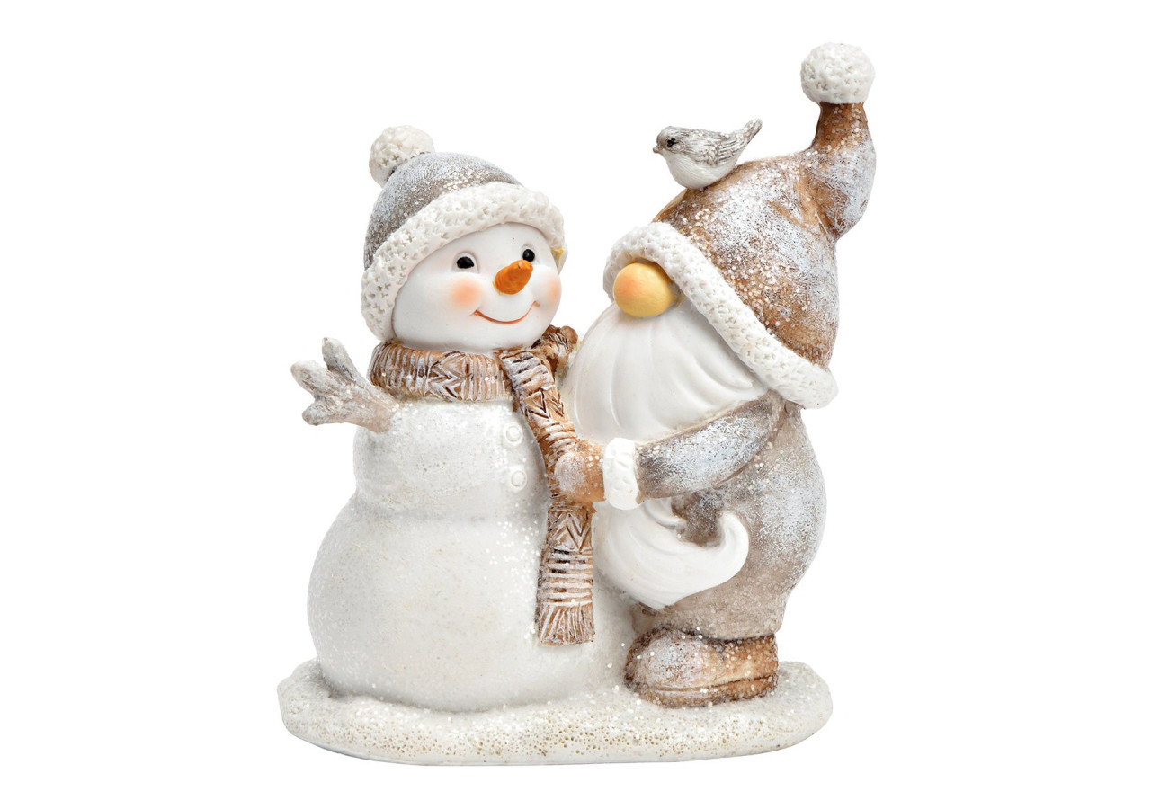 Décoration Nikolaus - Bonhomme de neige en poly 10x12x6cm - 10036800 - WURM