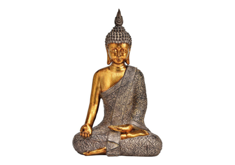 Statue de Bouddha - Polyuréthane marron et or 19x30x11cm - 10036792 - WURM
