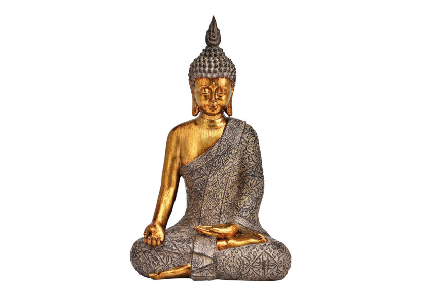 Statue de Bouddha - Polyuréthane marron et or 19x30x11cm - 10036792 - WURM