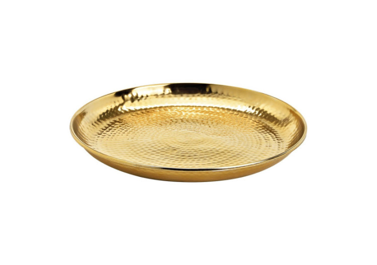 Plateau Décoratif en Métal - Or 40x4x40cm - 10032969 - WURM