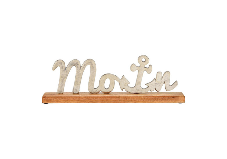 Panneau Décoratif 'Moin' - Maritim en Bois de Mangue/Metal 40x13x5cm - 10032951 - WURM