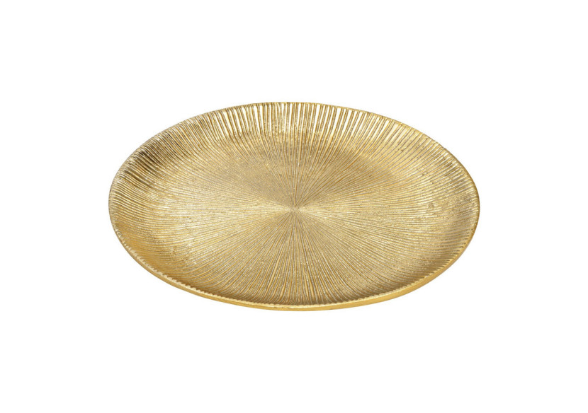 Plat décoratif en métal doré - Dimensions 35x2x35cm - 10032687 - WURM