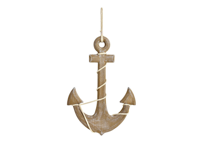 Décor mural en bois - Ancre brune 42x60x3cm - 10032274 - WURM