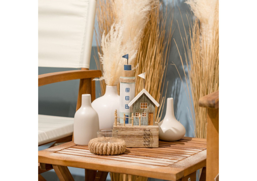 Leuchtturm en bois bleu - Dimensions 14x26x10cm - 10032236 - WURM Leuchtturm en bois bleu - Dimensions 14x26x10cm - 10032236 - WURM