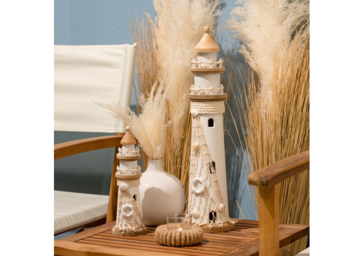 Leuchtturm en bois blanc - Dimensions 12x48x12cm - 10032163 - WURM 2