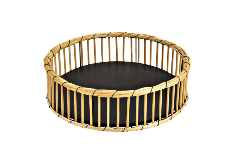 Plateau en osier et métal - Naturel 33x10x33cm - 10031948 - WURM