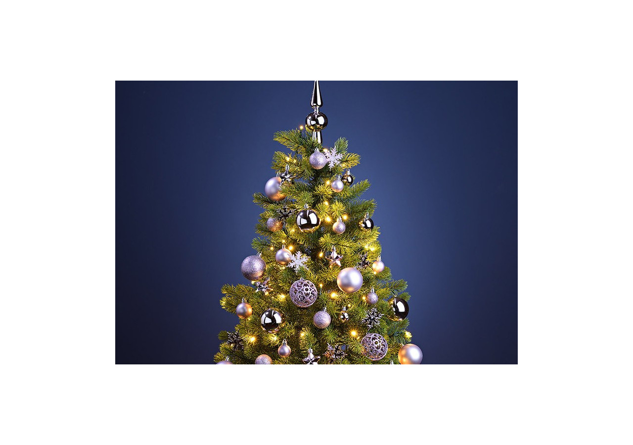 Boules de Noël en plastique - Set de 111, Violet 3/4/6 cm - 10031756 - WURM