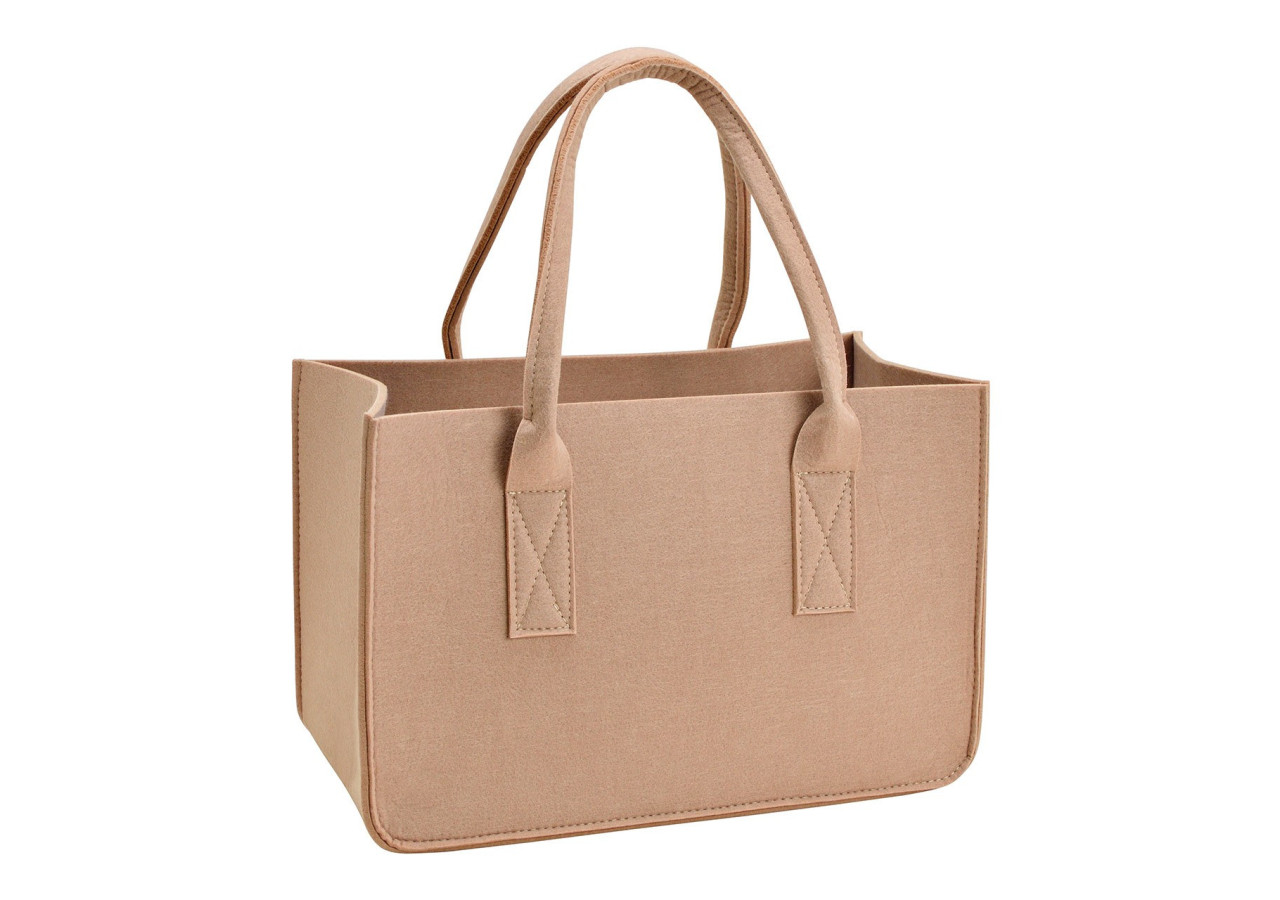 Sac en feutre beige - Dimensions 38x25x19 cm - 10031742 - WURM