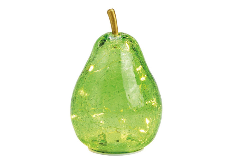 Ampoule en verre vert clair avec 10 LED et minuterie - Dimensions 11x16x11cm - 10031721 - WURM
