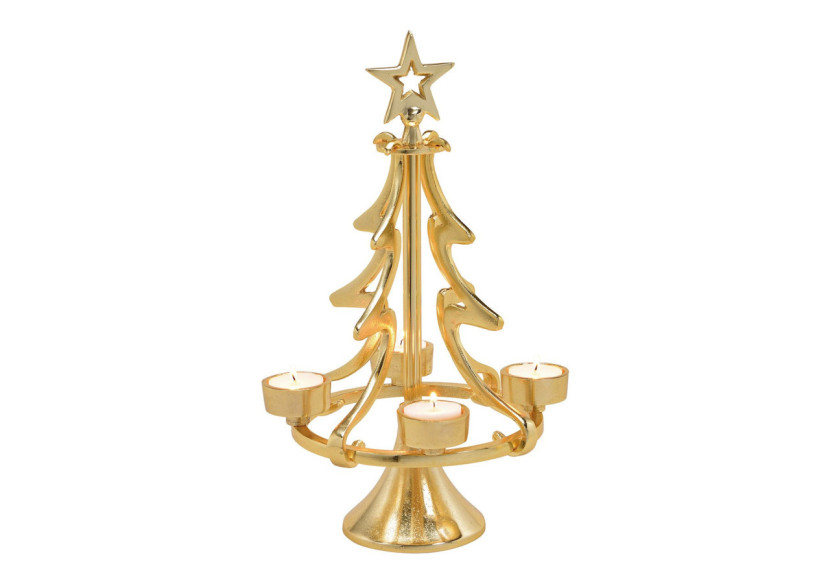 Couronne de l'Avent Arbre en Métal - 22x37x22cm - 10031460 - WURM