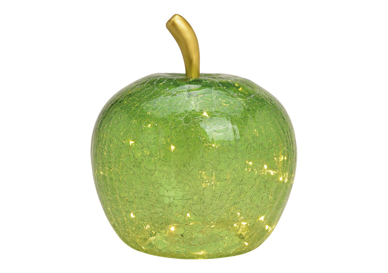 Pomme LED Verte - 40 Lumières avec Minuterie 27x30x27cm - 10031441 - WURM