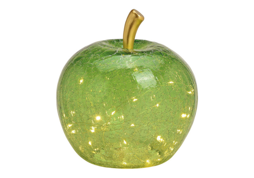 Pomme LED Verte - 30 Lumières avec Minuterie 22x24x22cm - 10031440 - WURM