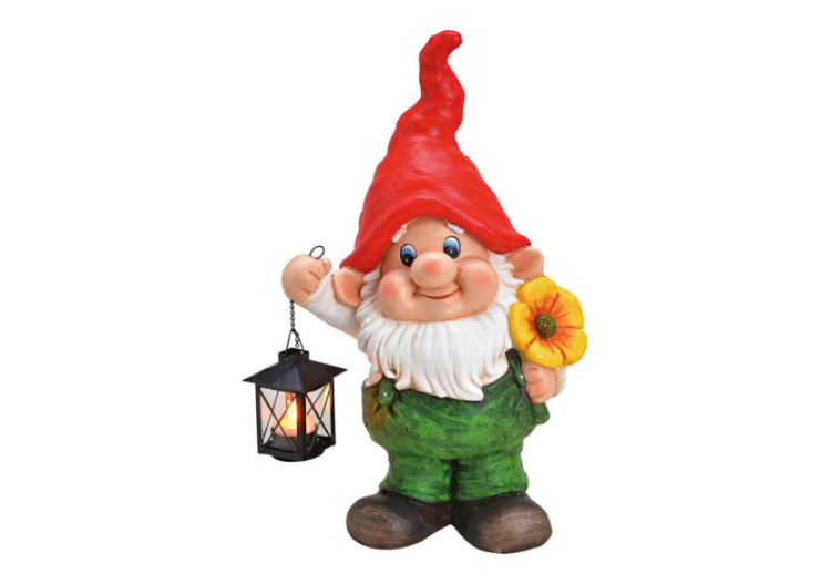 Nains de jardin avec lanterne - Pour bougie en magnesia 30 x 47 x 17 cm - 10031431 - WURM