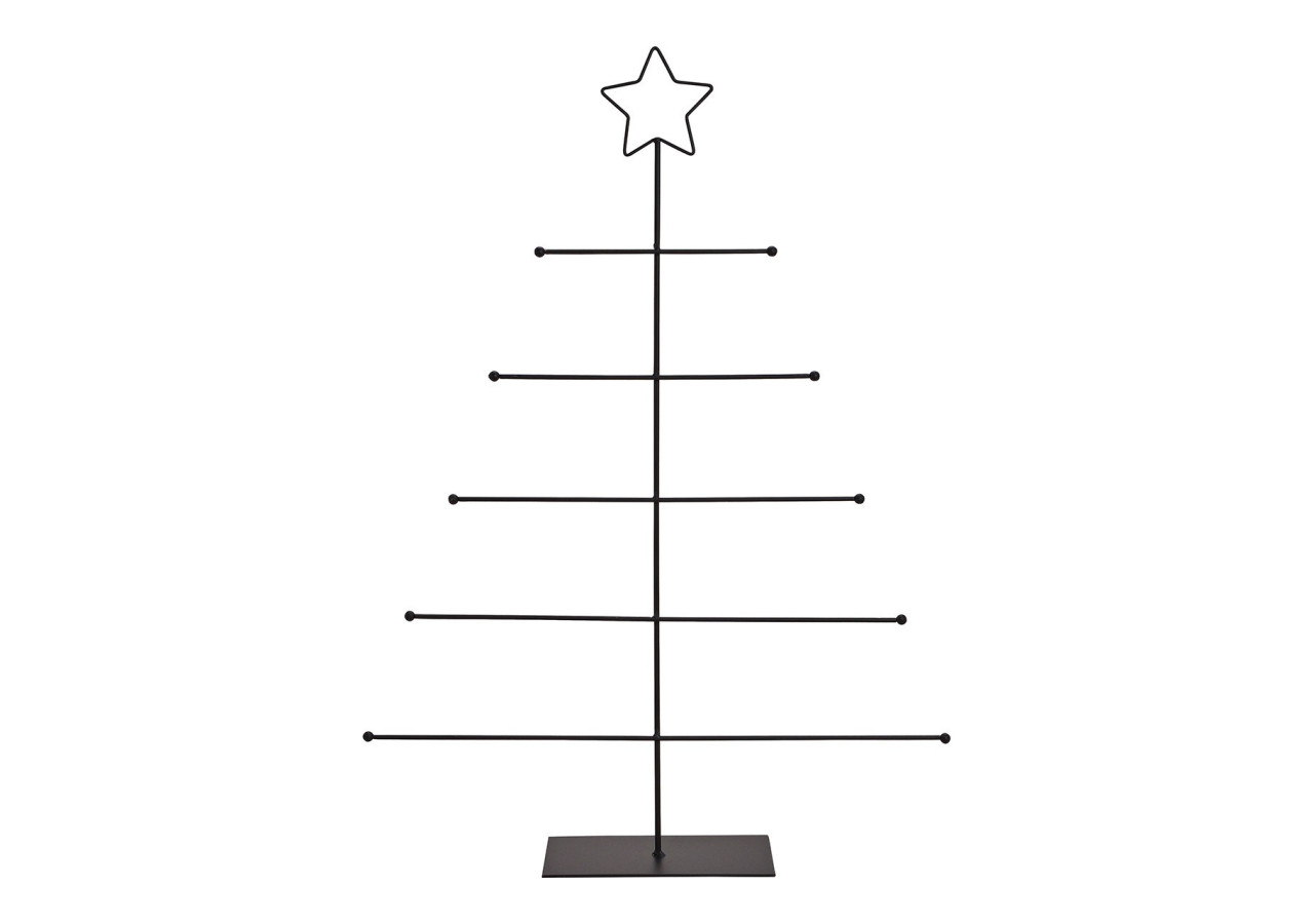 Arbre de Noël en métal - Noir 43x60x8cm - 10031242 - WURM