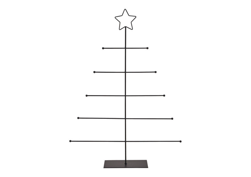 Arbre de Noël en métal - Noir 43x60x8cm - 10031242 - WURM