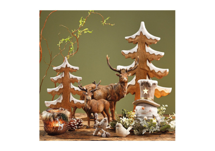 Sapins enneigés en bois - Finition brune 38 x 60 x 7cm - 10030946 - WURM 2