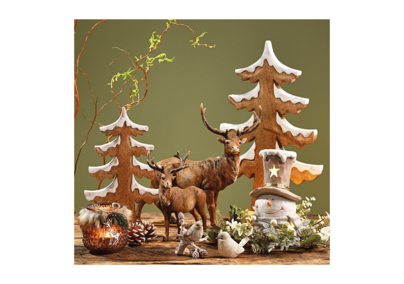 Sapins enneigés en bois - Finition brune 38 x 60 x 7cm - 10030946 - WURM