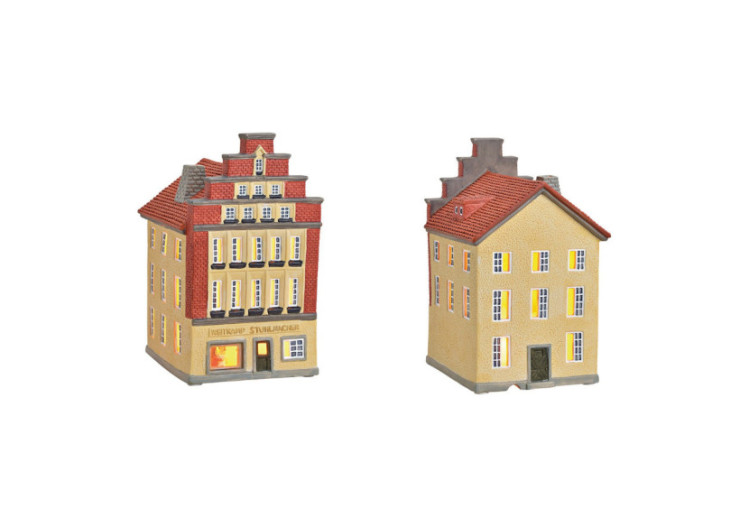 Maison Luminée 'Weitkamp Stuhlmacher' - Porcelaine Brun/Rouge 12x20x14cm - 10030566 - WURM