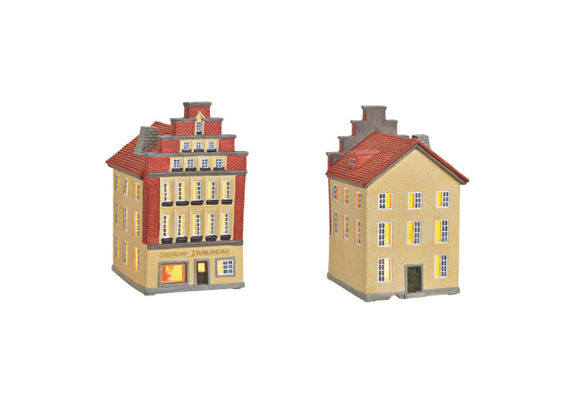 Maison Luminée 'Weitkamp Stuhlmacher' - Porcelaine Brun/Rouge 12x20x14cm - 10030566 - WURM