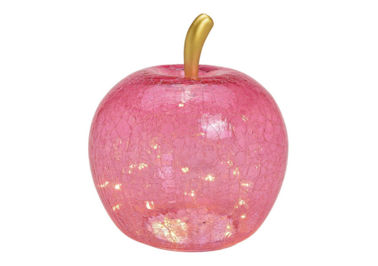 Pomme LED Rose - 40 Lumières avec Minuterie 27x30x27cm - 10030538 - WURM