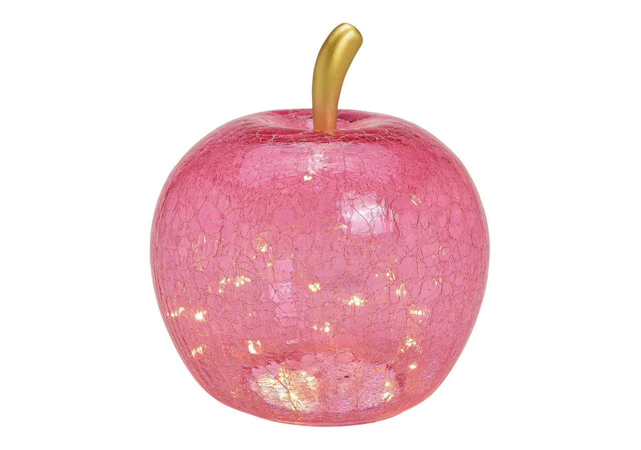 Pomme LED Rose - 40 Lumières avec Minuterie 27x30x27cm - 10030538 - WURM