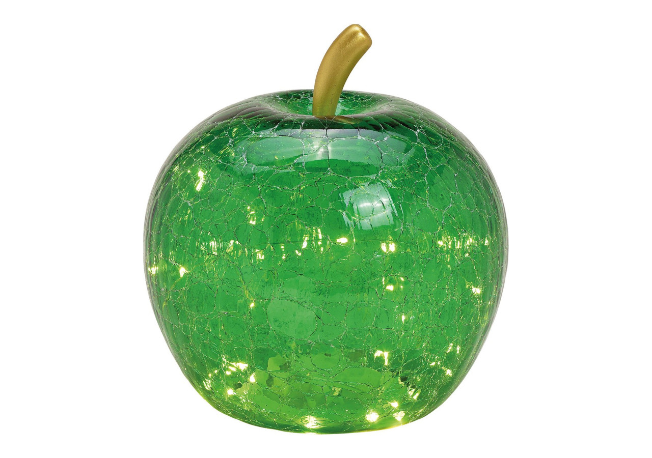 Pomme LED Vert Foncé - 30 Lumières avec Minuterie 22x24x22cm - 10030534 - WURM