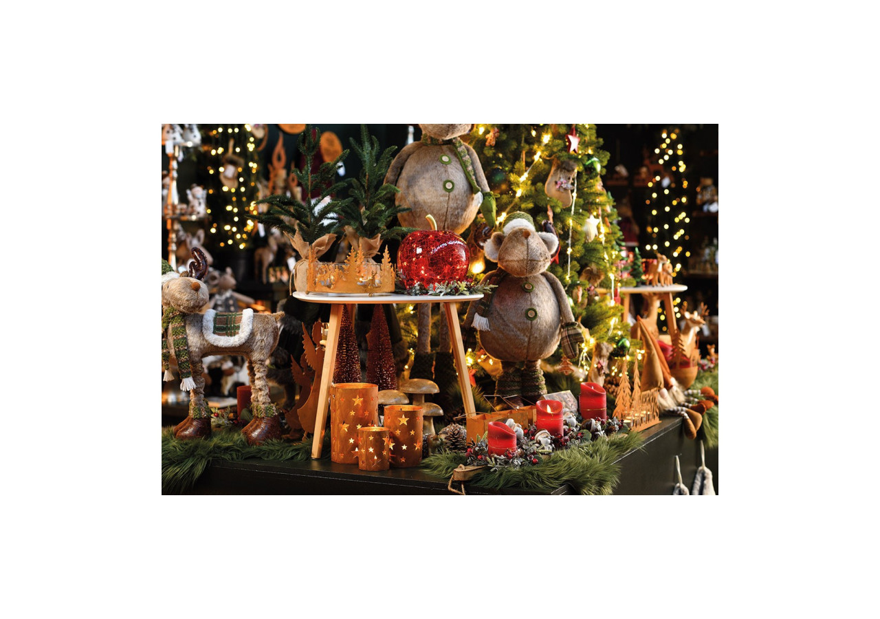 Set de lanternes décoratives en métal rouillé - 3 pièces, dimensions variées - 10030507 - WURM