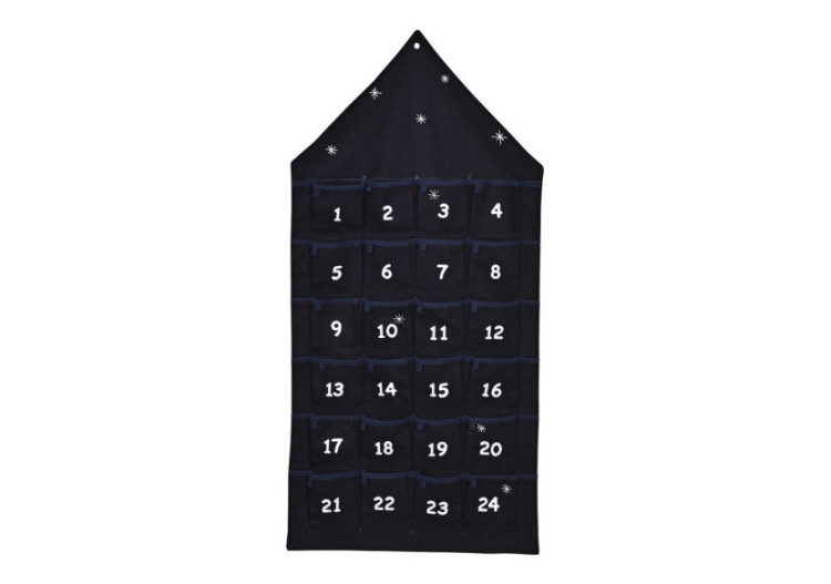 Calendrier de l'Avent en textile noir - Dimensions 48x96cm - 10030435 - WURM