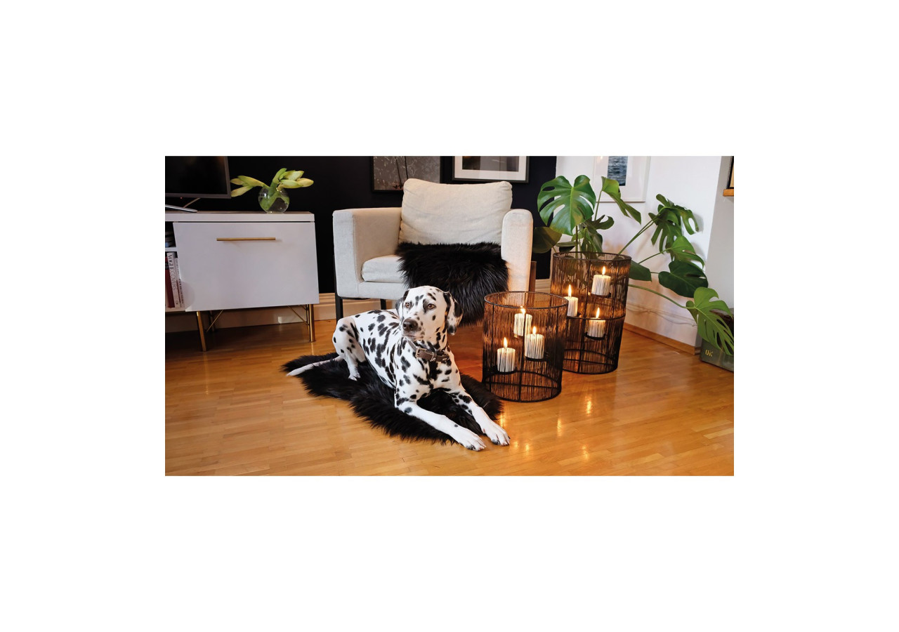 Bougeoir en métal noir pour 3 bougies - Dimensions 30x45x30cm - 10030368 - WURM