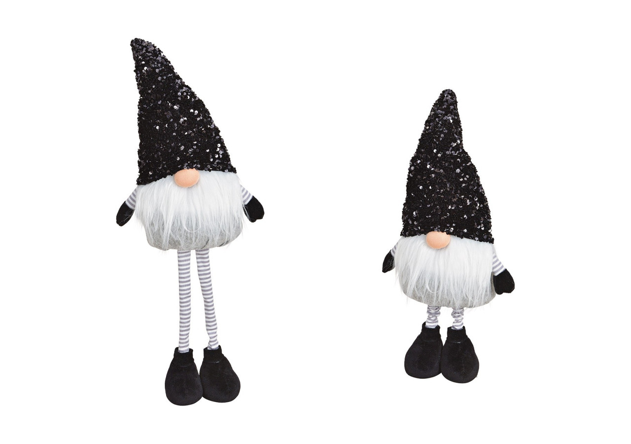 Gnome avec jambes télescopiques - Gris et noir 22x52/75x14cm - 10030314 - WURM