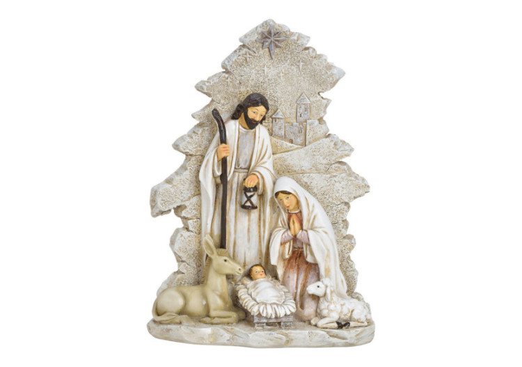 Scène de crèche en poly - Détails réalistes 17x23x7cm - 10030307 - WURM
