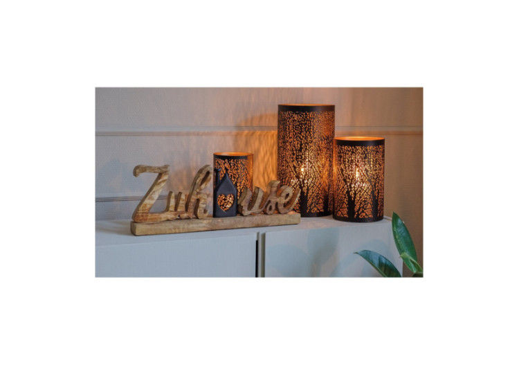 Set de Lanternes en Métal - Décoration Arbre Noire 3 pièces - 10030098 - WURM 2