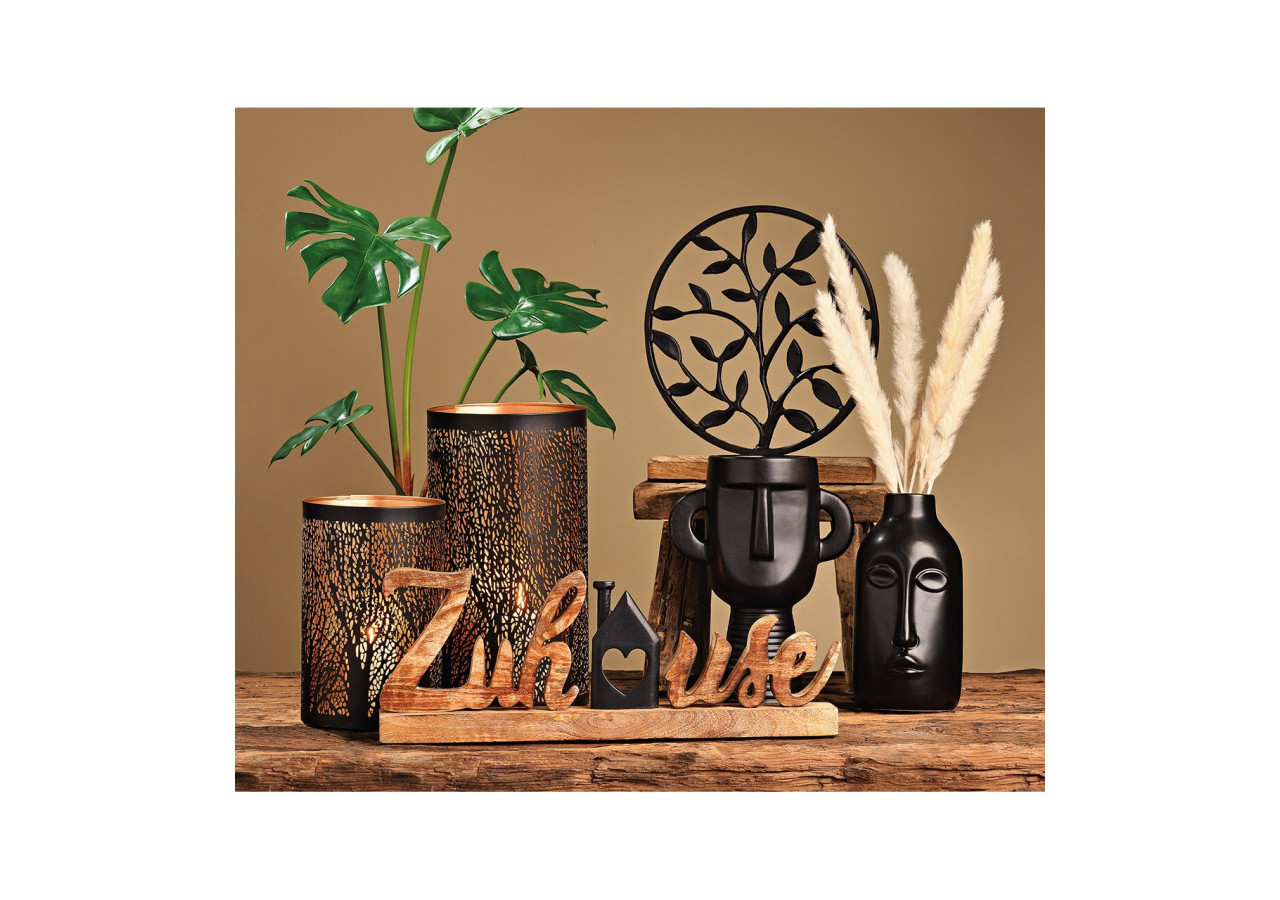 Set de Lanternes en Métal - Décoration Arbre Noire 3 pièces - 10030098 - WURM