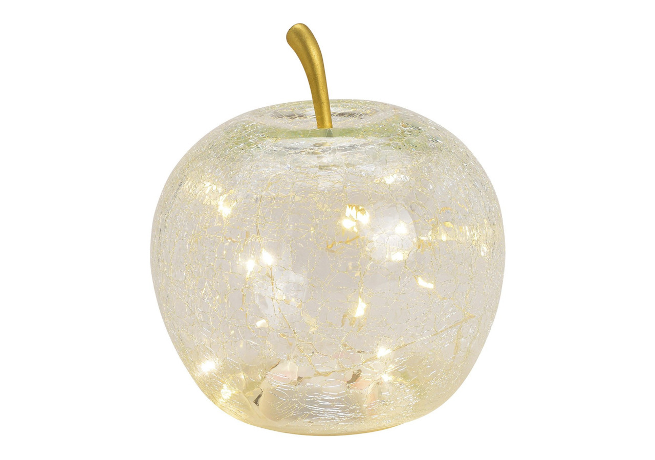 Pomme LED avec minuterie - Verre transparent 16x17x16cm - 10029729 - WURM