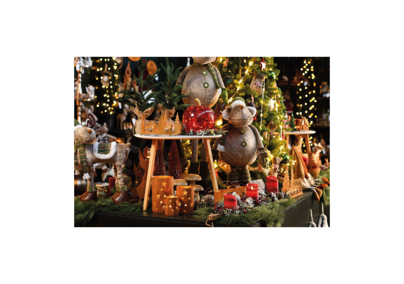 Pomme LED avec minuterie - Verre rouge 16x17x16cm - 10029728 - WURM