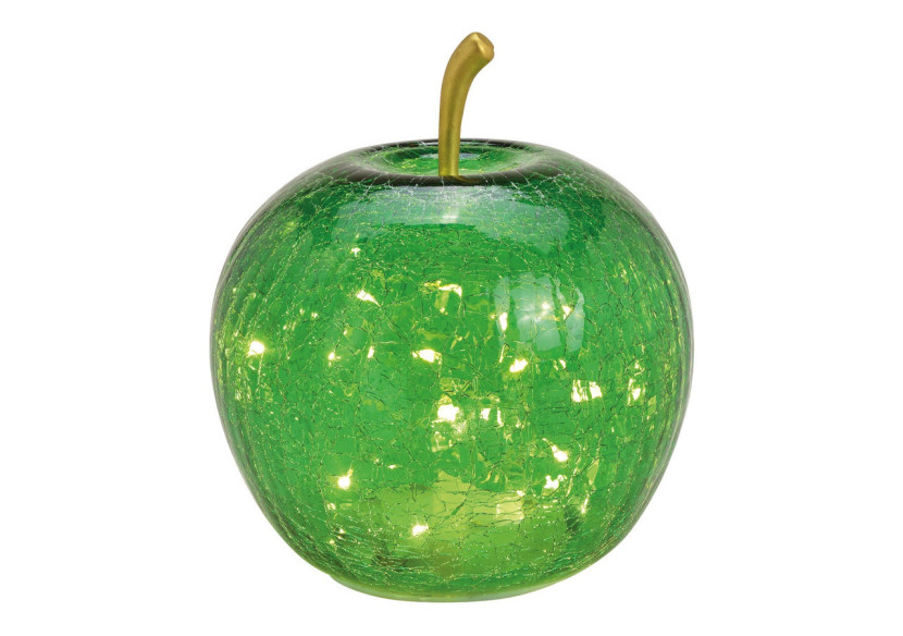 Pomme LED avec minuterie - Verre vert 16x17x16cm - 10029726 - WURM