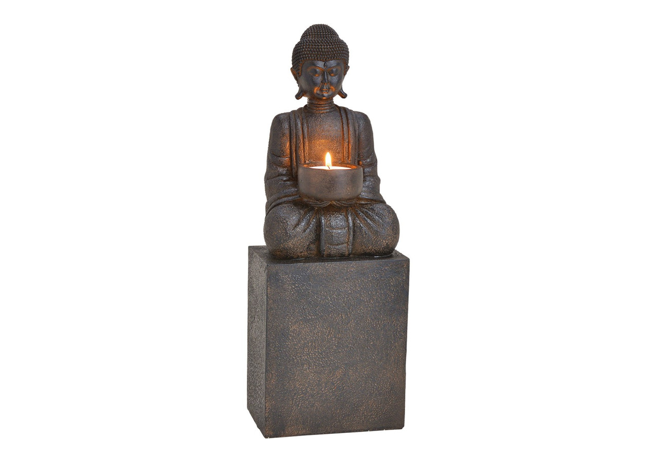 Bougeoir Bouddha en Polyuréthane - Dimensions 12x35x9cm - 10029602 - WURM