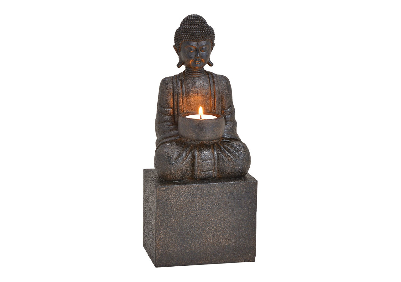 Bougeoir Bouddha en Polyuréthane - Dimensions 12x30x9cm - 10029601 - WURM